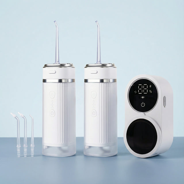ZENT® DuoCare Set Kit (2x water flosser, holder for disinfection)