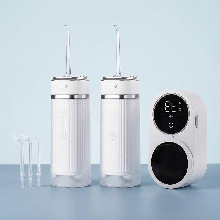 ZENT® DuoCare Set Kit (2x water flosser, holder for disinfection)