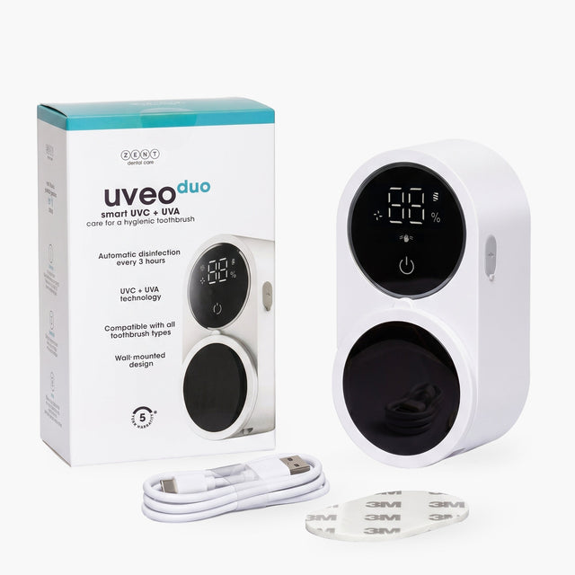 Toothbrush holder with UV lamp ZENT® Uveo Duo