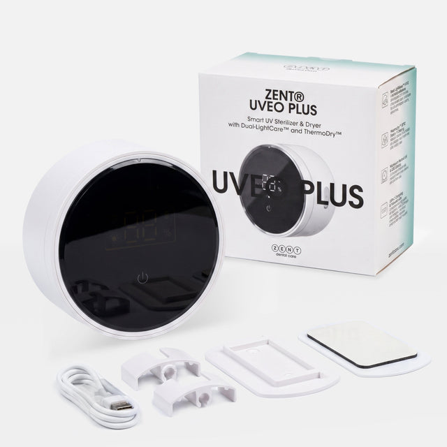Toothbrush holder with UV lamp and drying ZENT® Uveo Plus